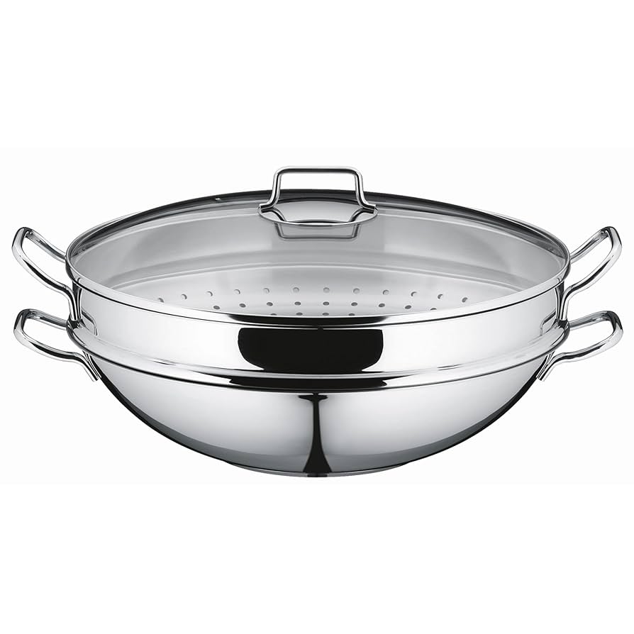 調理器具 GEMKOCH MULTI WOK & STEAMER 32cm Amazon.com: Non-Stick Clay Wok With Steamer Basket, 2-in-1